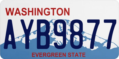 WA license plate AYB9877
