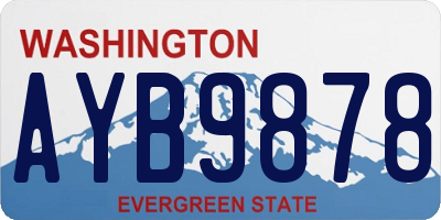 WA license plate AYB9878