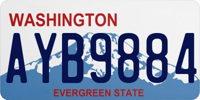 WA license plate AYB9884