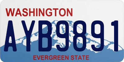 WA license plate AYB9891