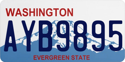 WA license plate AYB9895