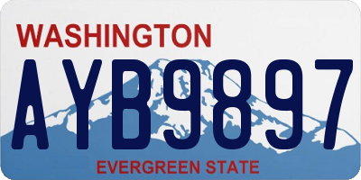 WA license plate AYB9897