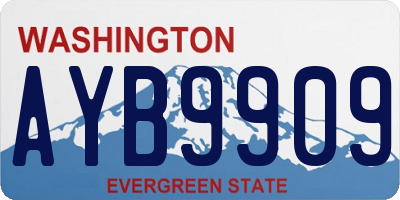 WA license plate AYB9909