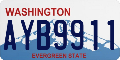 WA license plate AYB9911