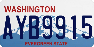 WA license plate AYB9915