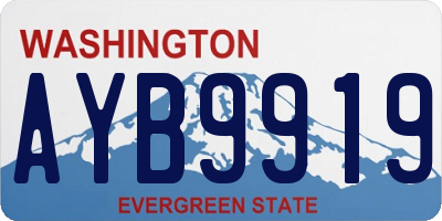 WA license plate AYB9919