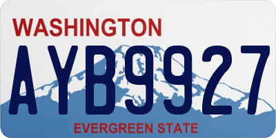 WA license plate AYB9927