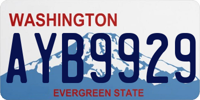 WA license plate AYB9929