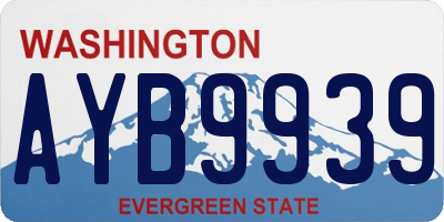 WA license plate AYB9939
