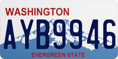 WA license plate AYB9946