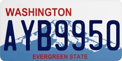 WA license plate AYB9950