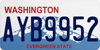 WA license plate AYB9952