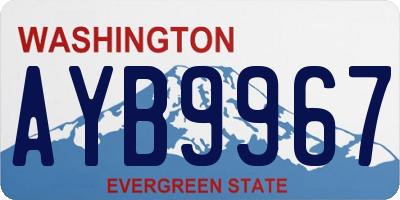 WA license plate AYB9967
