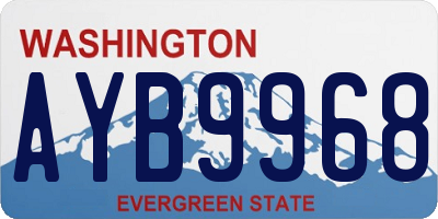 WA license plate AYB9968