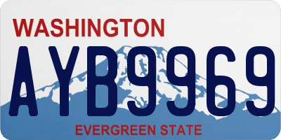 WA license plate AYB9969