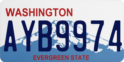 WA license plate AYB9974