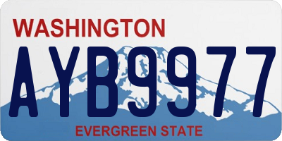WA license plate AYB9977