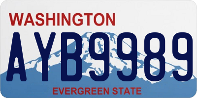 WA license plate AYB9989