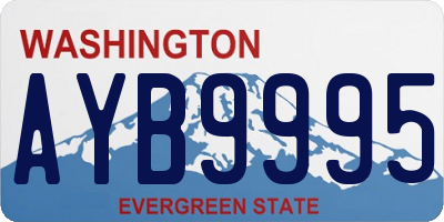 WA license plate AYB9995