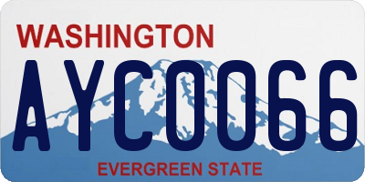 WA license plate AYC0066