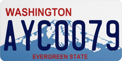 WA license plate AYC0079