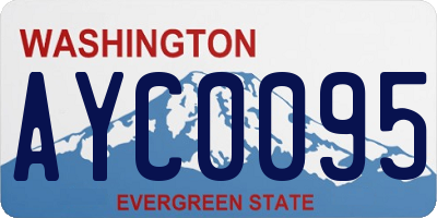 WA license plate AYC0095
