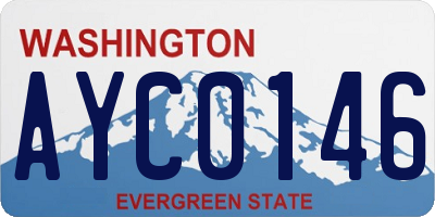 WA license plate AYC0146