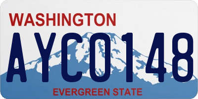WA license plate AYC0148