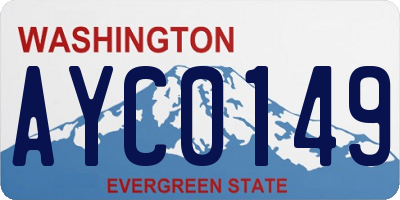 WA license plate AYC0149