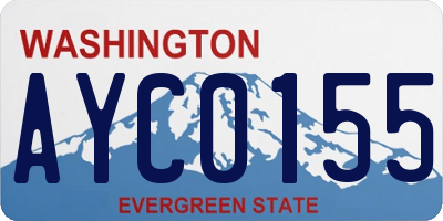 WA license plate AYC0155