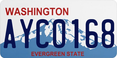 WA license plate AYC0168
