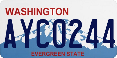 WA license plate AYC0244