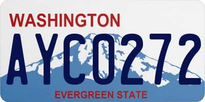 WA license plate AYC0272