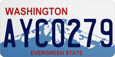WA license plate AYC0279