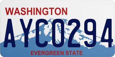 WA license plate AYC0294