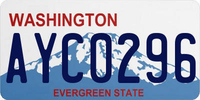 WA license plate AYC0296