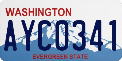 WA license plate AYC0341