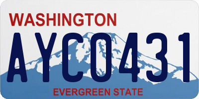 WA license plate AYC0431