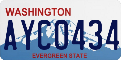 WA license plate AYC0434