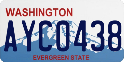 WA license plate AYC0438