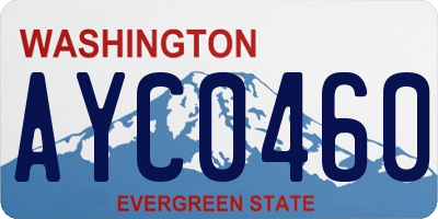 WA license plate AYC0460