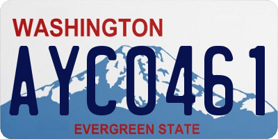 WA license plate AYC0461