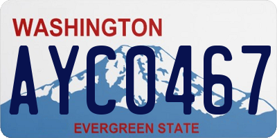 WA license plate AYC0467