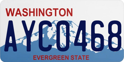 WA license plate AYC0468