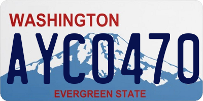 WA license plate AYC0470