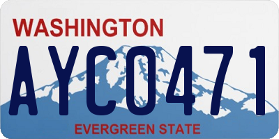 WA license plate AYC0471