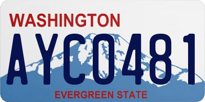 WA license plate AYC0481