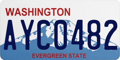 WA license plate AYC0482