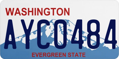 WA license plate AYC0484