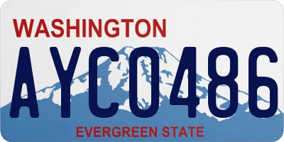 WA license plate AYC0486